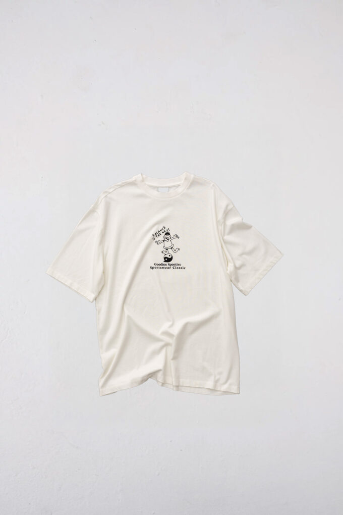 BWT25 Balance White Tee by Goodies-Sportive