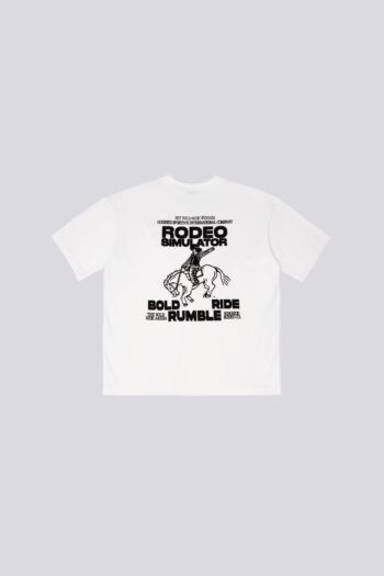 Back Rodeo Simulator White Tee of Goodies-Sportive