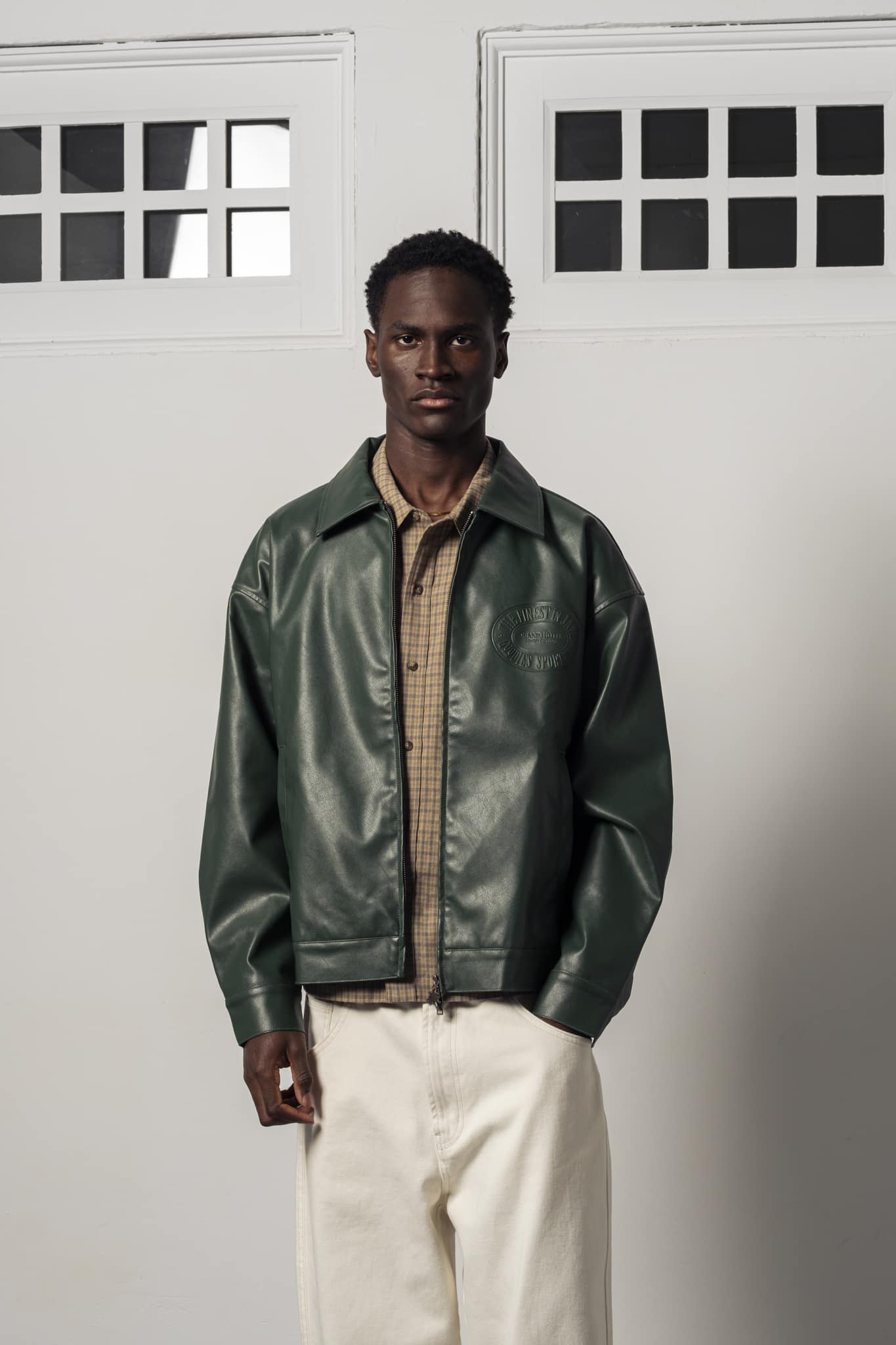 2-JELJ26 a model with a Jasper Eco-Leather Jacket of Goodies-Sportive