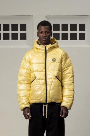 A model with Butter Quilted Jacket by Goodies Sportive