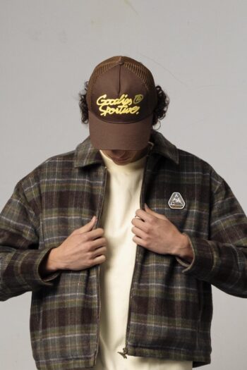 A model with Brown Sportive Cap by Goodies Sportive