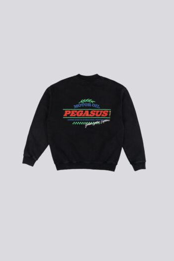 Motor Oil Black Crewneck by Goodies Sportive